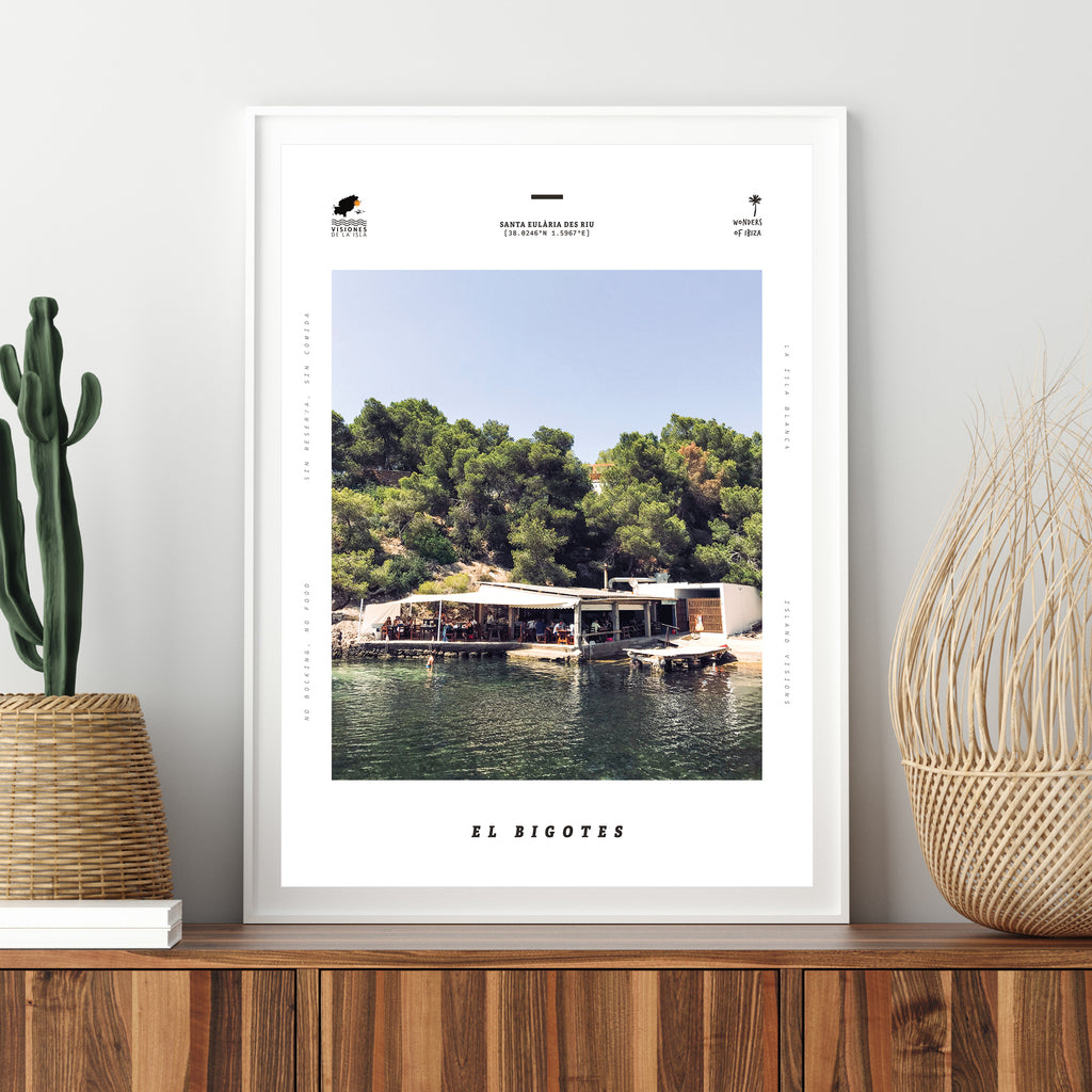 Framed photo print of El Bigotes restaurant, Ibiza