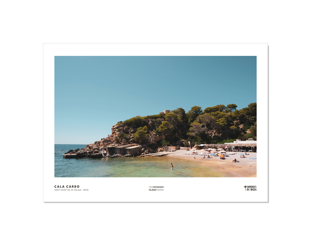 Photographic print of Cala Carbo beach, Ibiza.