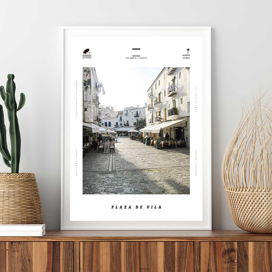Framed photo print of Plaza de Vila, Ibiza town