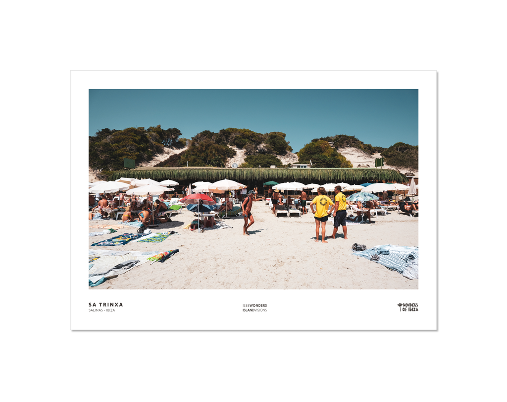 Photographic print of the iconic Sa Trinxa beach bar, Ibiza.
